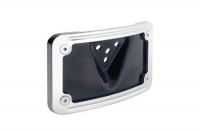 CHROME HOT-SHOT CURVED LICENSE PLATE MOUNT