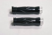 RBS BLK. V-STYLE GRIPS W/LED TURN SIGN. BLACK !!! E- APR.