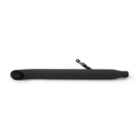 TURN OUT SHOVEL STYLE UNIVERSAL MUFFLER 30" LONG BLACK