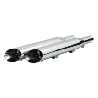 SLASH CUT SLIP-ON MUFFLER SET 20" LONG CHROME