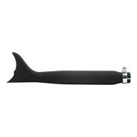 BATWING FISHTAIL UNIVERSAL MUFFLER 22" LONG BLACK