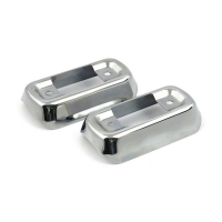 FLT/TOURING MUFFLER BRACKET COVER SET. CHROME