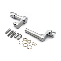 FOOT PEG CONVERSION BRACKET KIT . +2" EXTENDED. CHROME