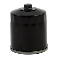 MCS, SPIN-ON OIL FILTER WITH TOP NUT. BLACK