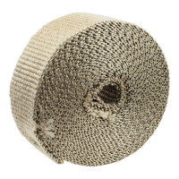 PAUGHCO, EXHAUST WRAP. 2" WIDE. LIGHT BROWN