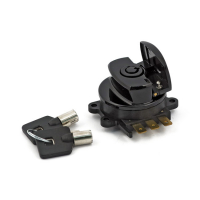 96-UP IGNITION SWITCH, SIDE HINGE TYPE. BLACK