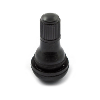 PRESS-IN TUBELESS VALVE STEM. PLASTIC BLACK CAP