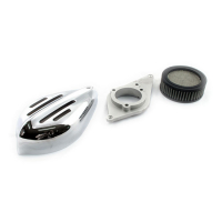 PAUGHCO, SLEEK TEARDOP AIR CLEANER KIT. RIBBED WITH SLOTS