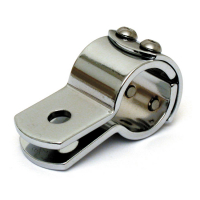 3-PIECE CLAMP 1-1/8". CHROME STEEL