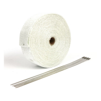 EXHAUST INSULATING WRAP. 2" WIDE WHITE