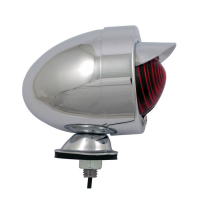 BULLET MARKER LIGHT WITH VISOR, RED LENS