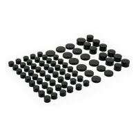 SMOOTHTOPPS, PUSH-ON COVER SET (77PC). BLACK