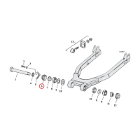 LOCK NUT, RIGHT SWINGARM BEARING