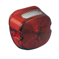 LAYDOWN LED TAILLIGHT LENS ASSEMBLY. RED LENS