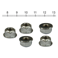 1/4-20 FLANGED LOCK NUT CHROME