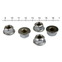 5/16-18 FLANGED LOCK NUT CHROME