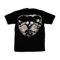 T-SHIRT 3 SKULLS ON BLACK