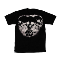 T-SHIRT; 3 SKULLS ON BLACK