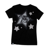 WOMEN T-SHIRT; STAR POWER, BLACK