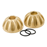 K-TECH, KNUCKLE ROCKER NUTS. FINNED, SATIN BRASS