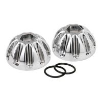 K-TECH, KNUCKLE ROCKER NUTS. FINNED, CHROME FINISH