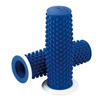 K-TECH KUSTOM GRIPS, BLUE W/WHITE FLANGE