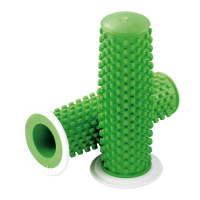 K-TECH KUSTOM GRIPS,GREEN W/WHITE FLANGE