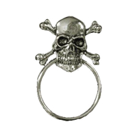 BIKER PINS SKULL & BONES SUNGLASS HOLDER PIN