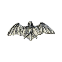 BIKER PINS BAT SKULL PIN