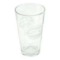 S&S FROSTED PINT GLASS, 16 OZ