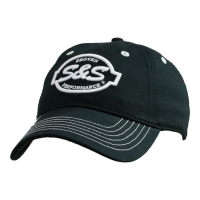 S&S LOGO BASEBALL CAP, BLACK