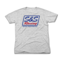 S&S T-SHIRT RACING LIGHT ASH GREY