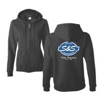 S&S ZIP UP HOODIE BLACK