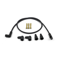 COMPU-FIRE, 8MM SPARK PLUG 2 WIRE SET, UNIVERSAL. BLACK