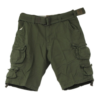 STONE WASHED SHORTS, GREEN, S