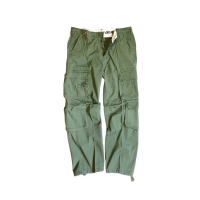 STONE WASHED WORK PANTS, GREEN, S