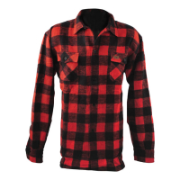 CHECKERED SHIRT, BLACK/RED, M