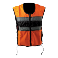 BIKER REFLECTIVE VEST, ORANGE, S-L