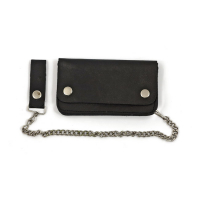 WALLET WITH CHAIN, BLACK