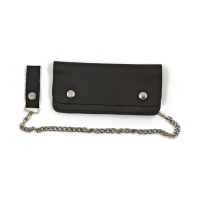 WALLET WITH CHAIN, BLACK