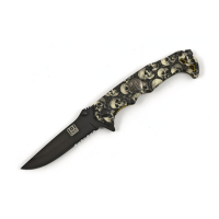 KNIFE SKULL & CLIP BLACK IVORY