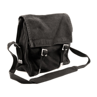 FOSCO CANVAS SHOULDER BAG BLACK