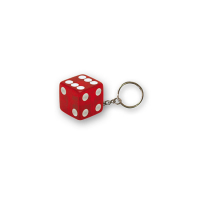 TRIKTOPZ DICE KEY CHAIN CLEAR RED