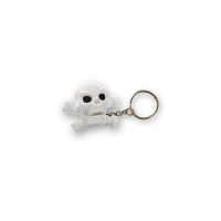 TRIKTOPZ SKULL N BONES KEY CHAIN WHITE