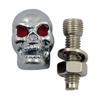 TRIK TOPZ LICENSE PLATE MOUNTS SKULL CHROME