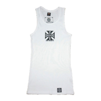 WCC WHITE WIFE BEATER TANK TOP, XS