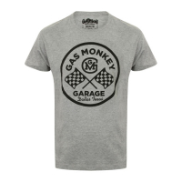 GMG ROUND LOGO T-SHIRT HEATHER GREY