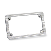 NESS LICENSE PLATE FRAME 10-GAUGE. CHROME