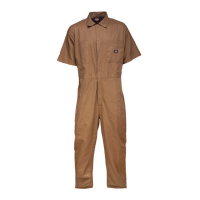 DICKIES QUINLAN SHORT SLEEVE COVERALL KHAKI