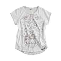 ROKKER LADY T-SHIRT CALAVERA WHITE